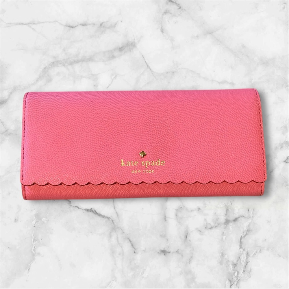 Kate Spade Vibrant Pink Scalloped Wallet